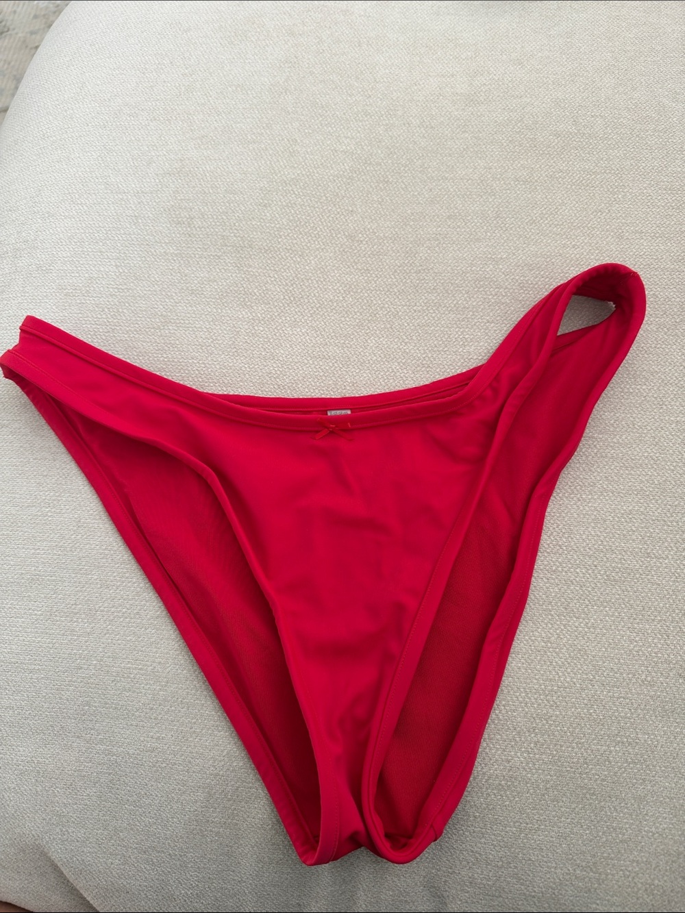 Red High-Cut Bikini Bottom